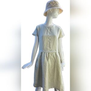 Samuji linen Lined Dress, pastel green Size 34 (Small/Medium in US) Excellent Vo
